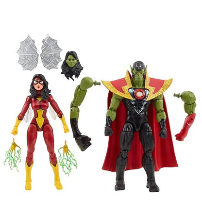 Hasbro Marvel Legends Series Skrull Queen y Super-Skrull | Marvel Legends Avengers Figura de acción de 6 pulgadas, paquete de 2 – Skrull Queen y Super-Skrull