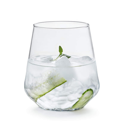 Libbey Juego de 8 Vasos para vino de vidrio Hammered Base, 524 ml