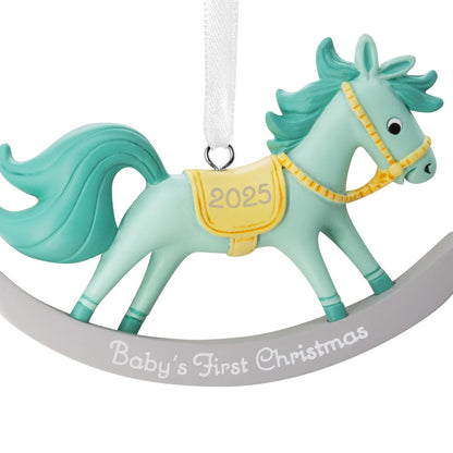 Hallmark - Adornos de Navidad para bebé y niño, Primer Caballo mecedor de Navidad 2025, Regalos para bebés
