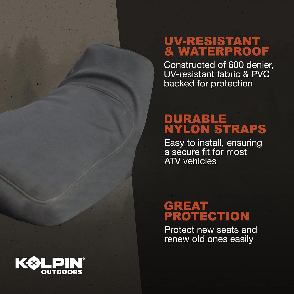 Kolpin Seat Cover Black