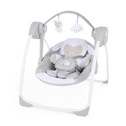 Ingenuity Comfort 2 Go Portable Swing Cuddle Lamb Compact Swing with TrueSpeed
