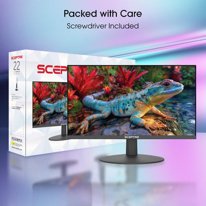 Sceptre Nuevo Monitor para Juegos de 22 Pulgadas, FHD 1080p, hasta 144Hz, HDMI, DisplayPort, Altavoces Integrados, Negro máquina (E225W-FW144 Series, 2026)