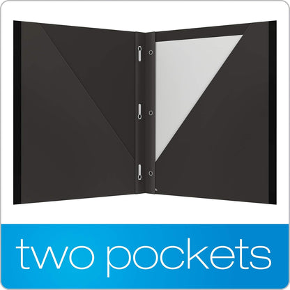 Oxford 2 Pocket Folders with Prongs, Sturdy Plastic Portfolios, Anti-Tear Edges, Letter Size, Purple, Red, Blue, Green, Black, 5 Pack (89117)