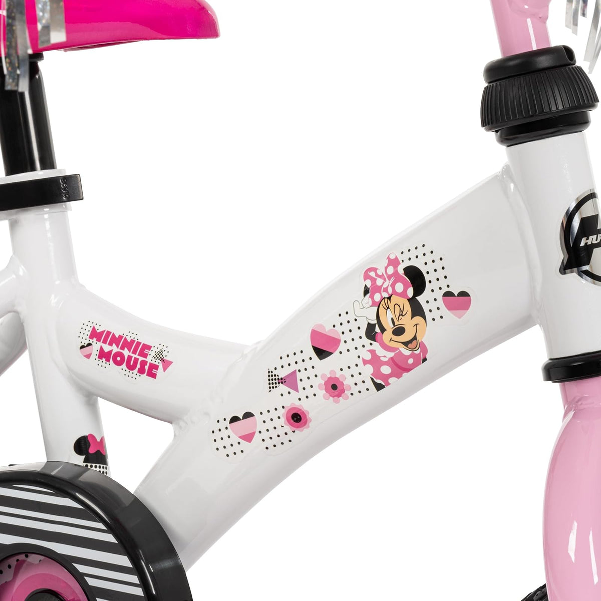 Huffy Disney Minnie - Bicicleta para niña para niños, Ruedas de Entrenamiento, 12 Pulgadas y 16 Pulgadas