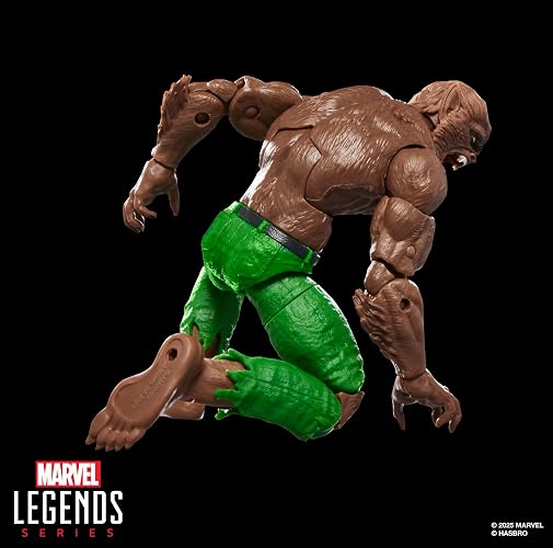 Marvel Legends Werewolf by Night Jack Russell Figura 15 cm | Marvel Legends Figura de acción de 6 pulgadas BAF Verdugo - Hombre lobo de noche