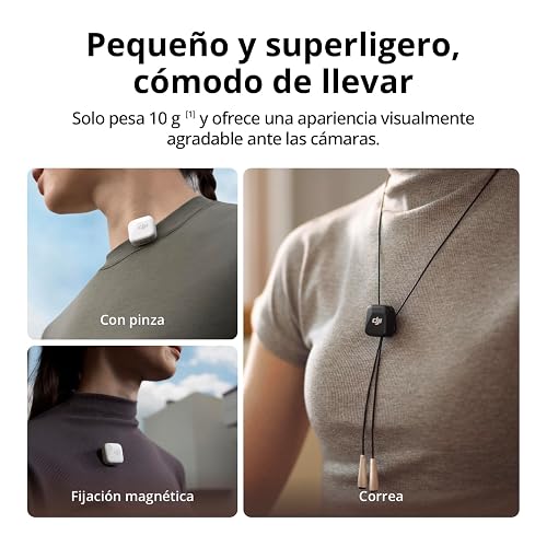 DJI Mic Mini (1 TX + 1 RX), superligero, Sonido Lleno de Detalles | Cancelación ruido, límite autom., micrófono inalámbrico para cámaras/iPhone/Android, vlogs, streaming, transmisión 400m