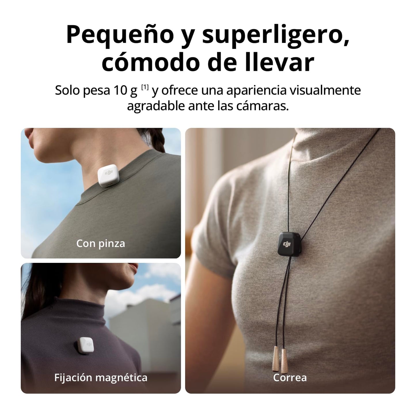 dji Mic Mini Transmisor (Infinity Black), micrófono inalámbrico, superligero, Audio de Alta Calidad, OsmoAudio, cancelación de Ruido, para cámaras/iPhone/Android, Vlogs, Streaming
