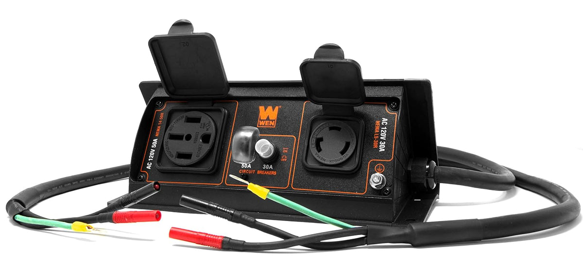 WEN GNA50i Kit de conexión paralela de 50 amperios 6000 vatios para generadores inversores, negro