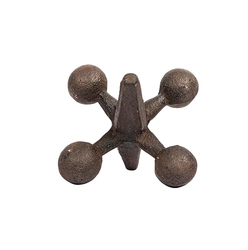 Creative Co-op CG4322 Retro Decorative Cast Iron Jack, Rust