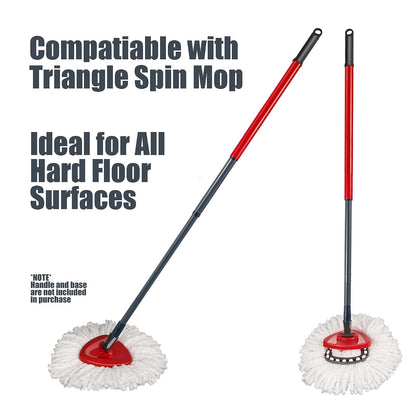 Recambios de repuesto para trapeador (3 unidades) compatibles con trapeador triangular, hecha de microfibra, limpieza profunda, lavable a máquina y fácil de reemplazar
