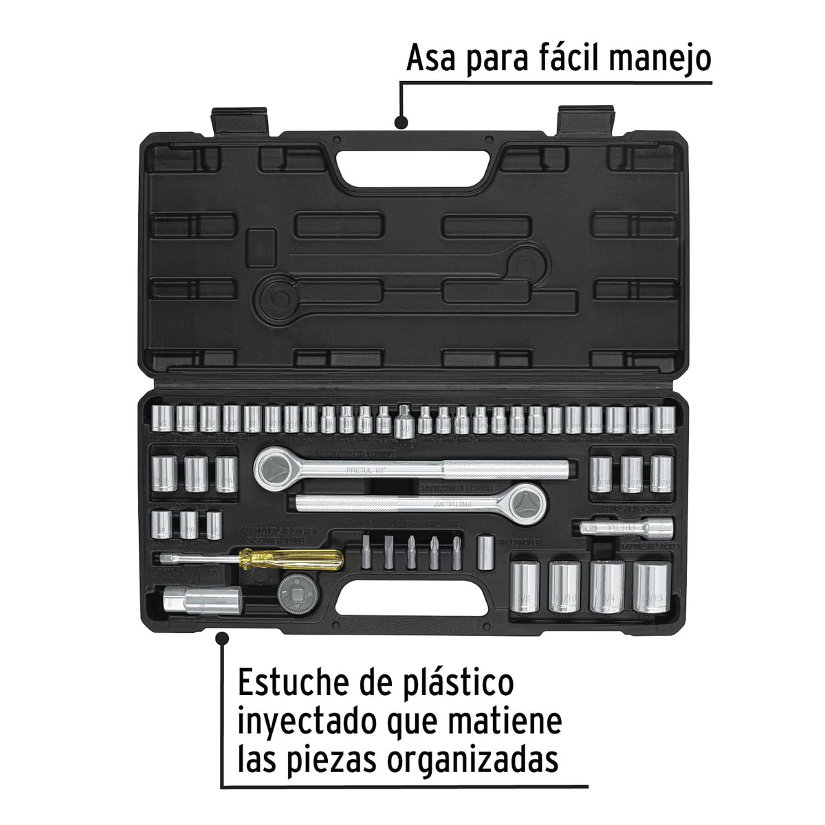 Pretul SET-51, Set de herramientas para mecánica, 51 piezas