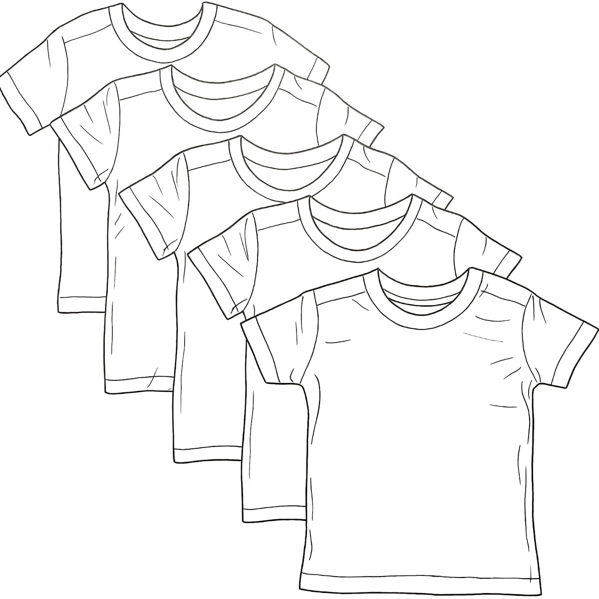 HonestBaby Playeras Manga Corta Algodón Orgánico Bebé, 10 Piezas - 24 Meses - Paquete de 5 gris Ombre