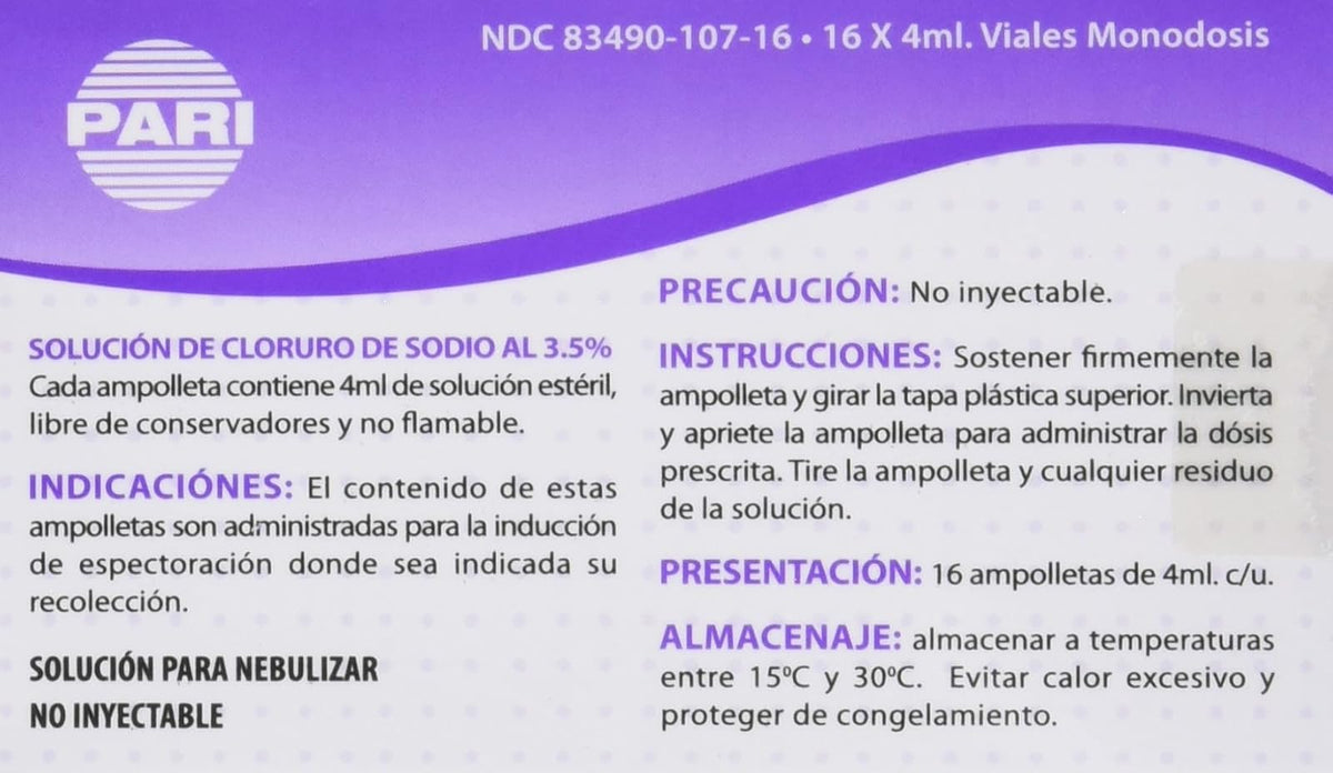 HyperSal Solucion salina 3.5% Caja con 16 Dosis, Blanco