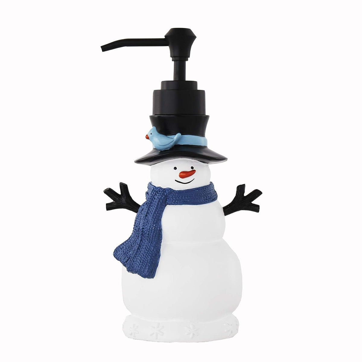 SKL Home - Dispensador de jabón de muñeco de Nieve de Navidad para baño, Cocina y Regalo, Color Azul