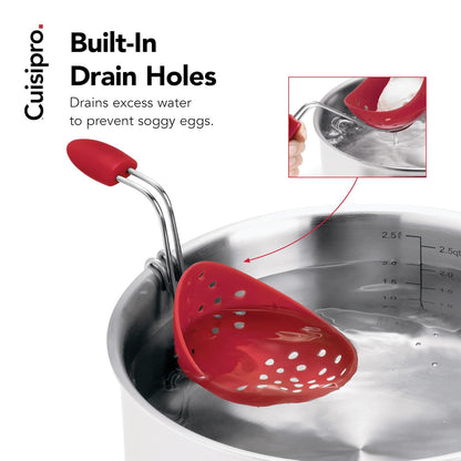 Cuisipro Egg Silicone Poacher Set of 2, Red