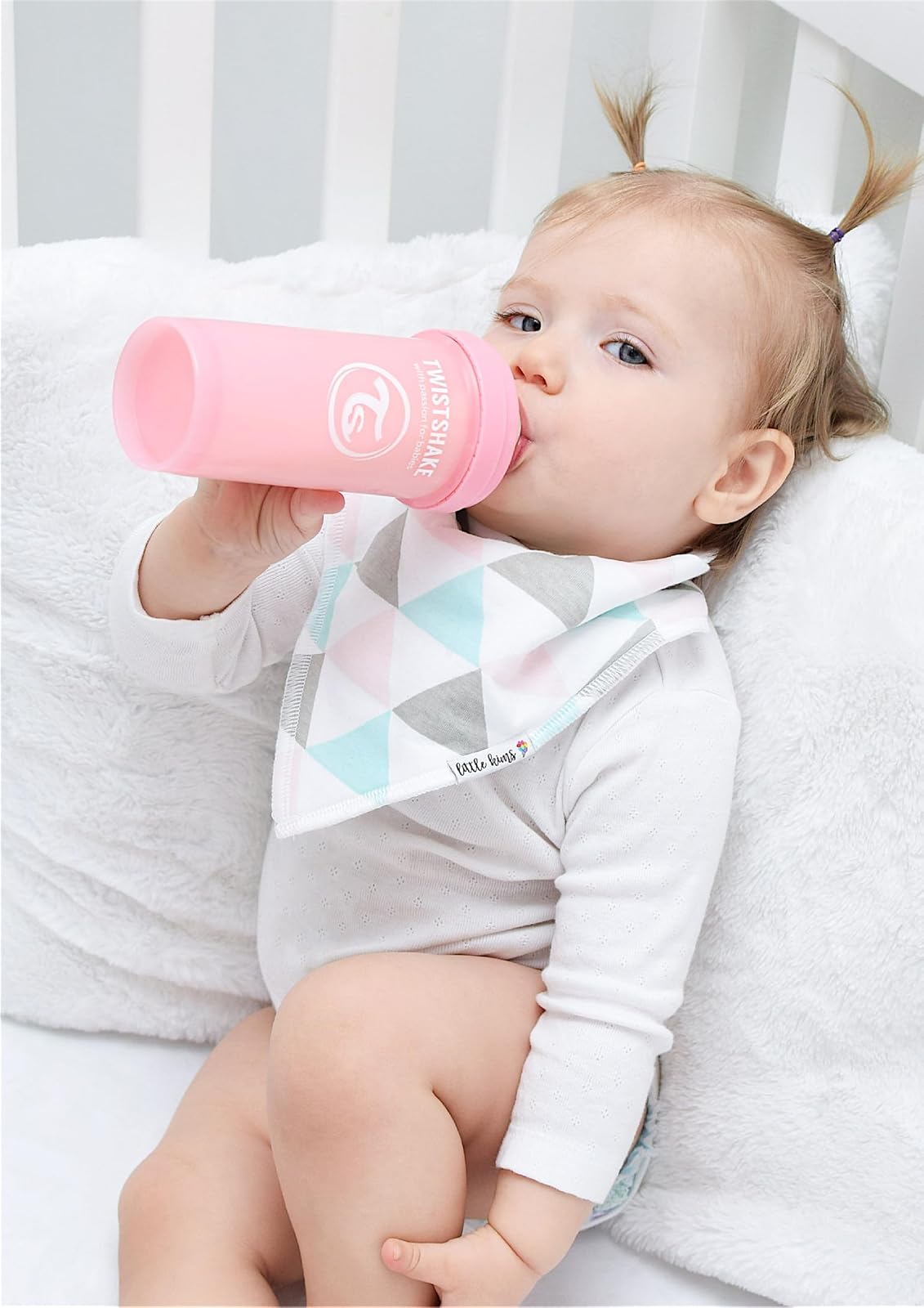 Twistshake Biberón Anticólicos de 260 ml | Tetina de Silicona Similar al Pecho | Mamila de Flujo Medio 2+ Meses | Hecho de Plástico Libre de BPA | Ideal para Lactancia Normal | Piezas Intercambiables