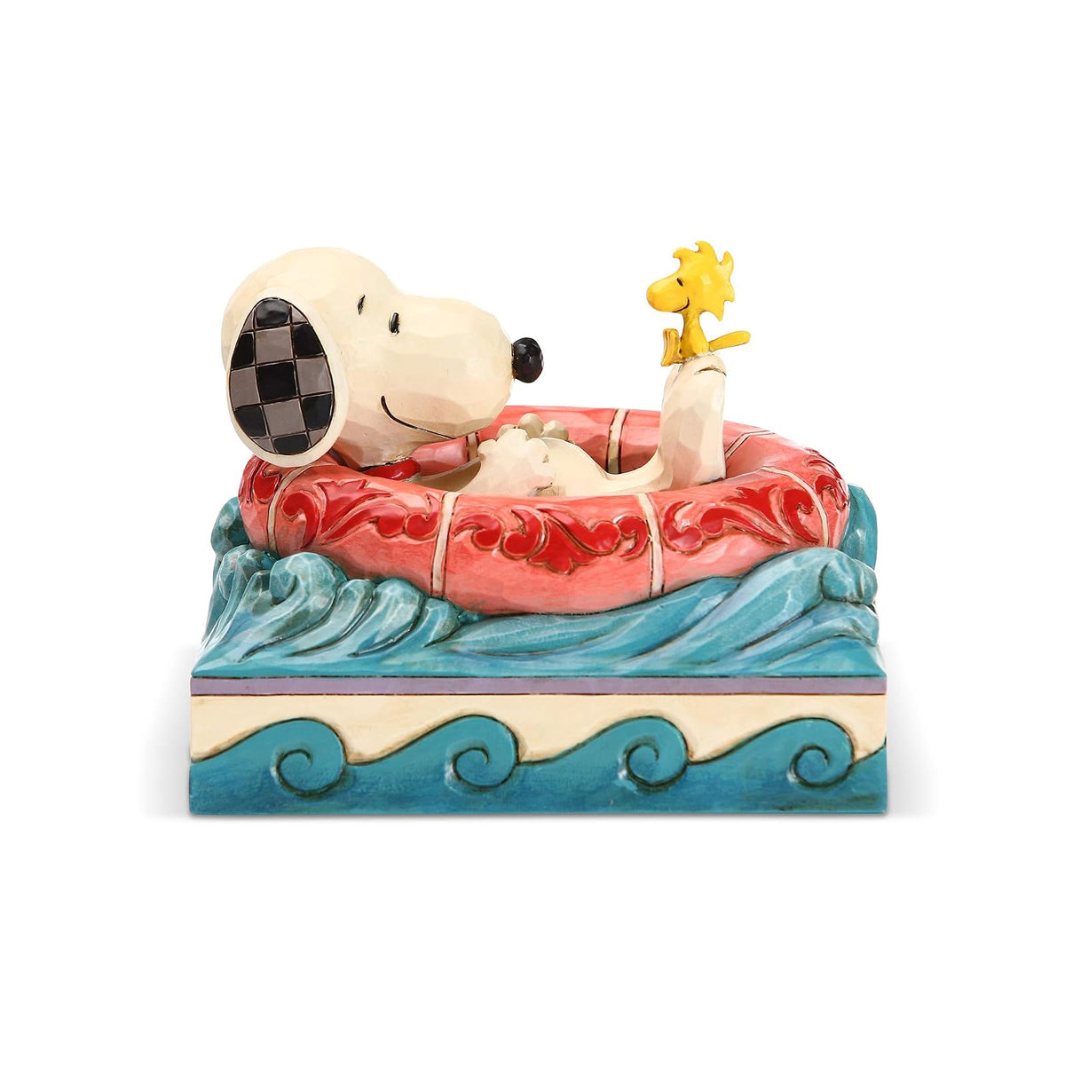 Enesco Peanuts de Jim Shore Snoopy y Woodstock en Figura Flotante, 10 cm, Multicolor