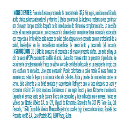 Gerber Papilla Etapa 3, A Partir de 8 Meses, Durazno, Paquete de 12 Frascos de 170 g c/u