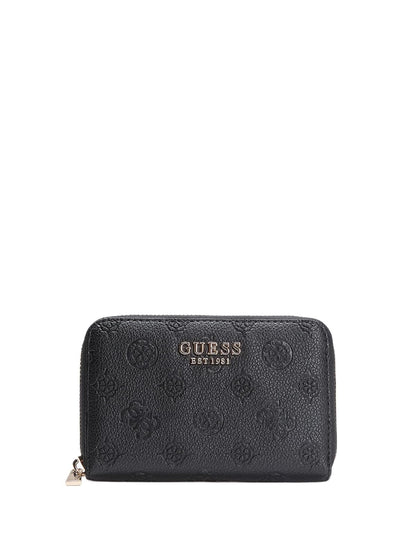 GUESS CARTERA MEDIANO ELLA LOGO EN COLOR NEGRO ESTAMPADO - Talla Única - Negro (black Logo)