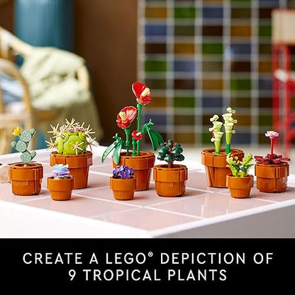 LEGO Plantas Pequeñas - Model Kit de Construcción para Adultos, Años 18+ - Plantas Artificiales Decoración para Hogar - 10329