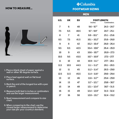 Columbia - Botas de senderismo impermeables transversales para hombre | Botas de senderismo