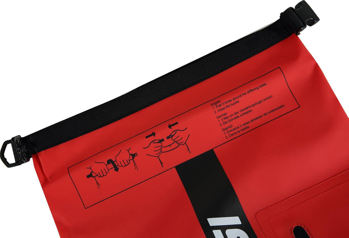 Cressi Premium Dry Bag, Negro/Rojo