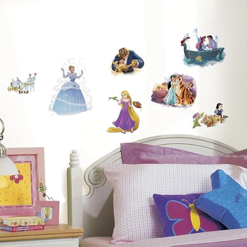 RoomMates Disney Princess Dream Big Peel And Stick - Vinilo decorativo para pared, multicolor