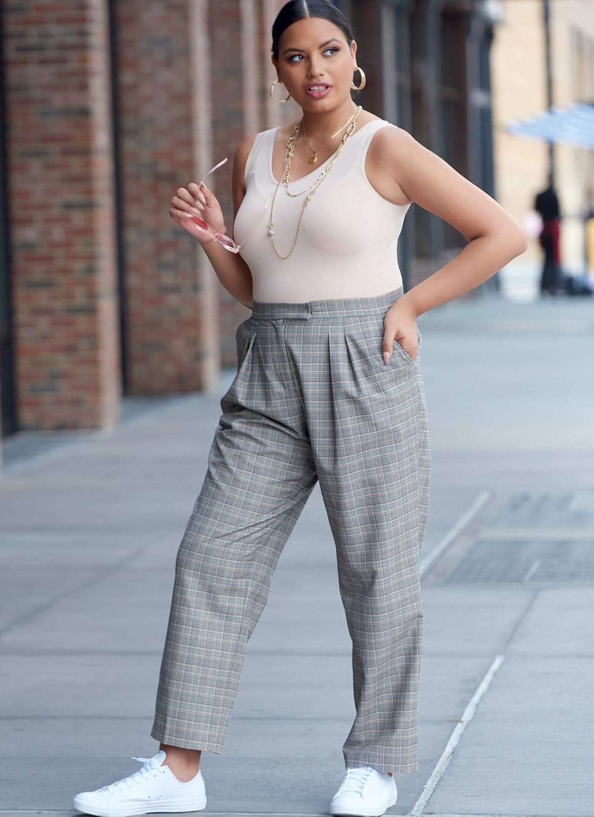 McCall's M8148RR Misses' and Women's Pleated Trouser Shorts and Pants Sewing Patterns Kit, Design Code M8148, Plus Sizes 18W-24W