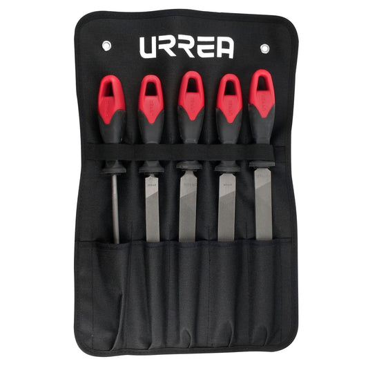 Urrea UFJB5 Juego de limas combinadas con mango , 5 piezas