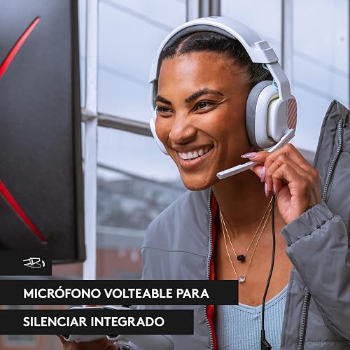 Astro Gaming A10 Audífonos Gen 2 con Cable - Audífonos Over-Ear para con micrófono volteable para silenciar, transductores de 32 mm, compatibles con Xbox, PC - Blanco