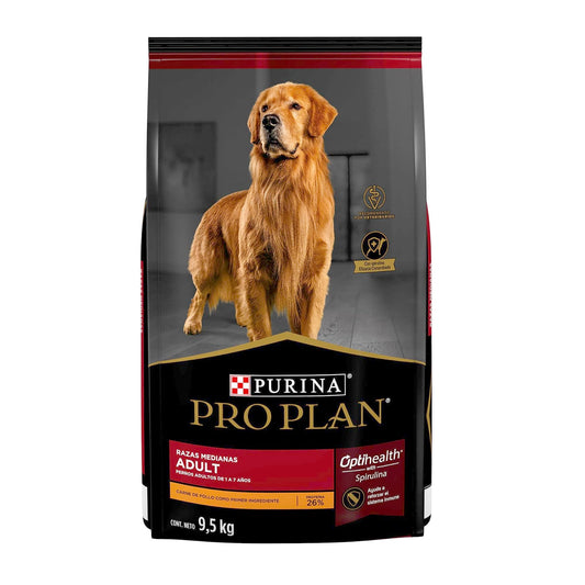 Purina Pro Plan Adulto Raza Mediana Sabor Pollo 9.5Kg