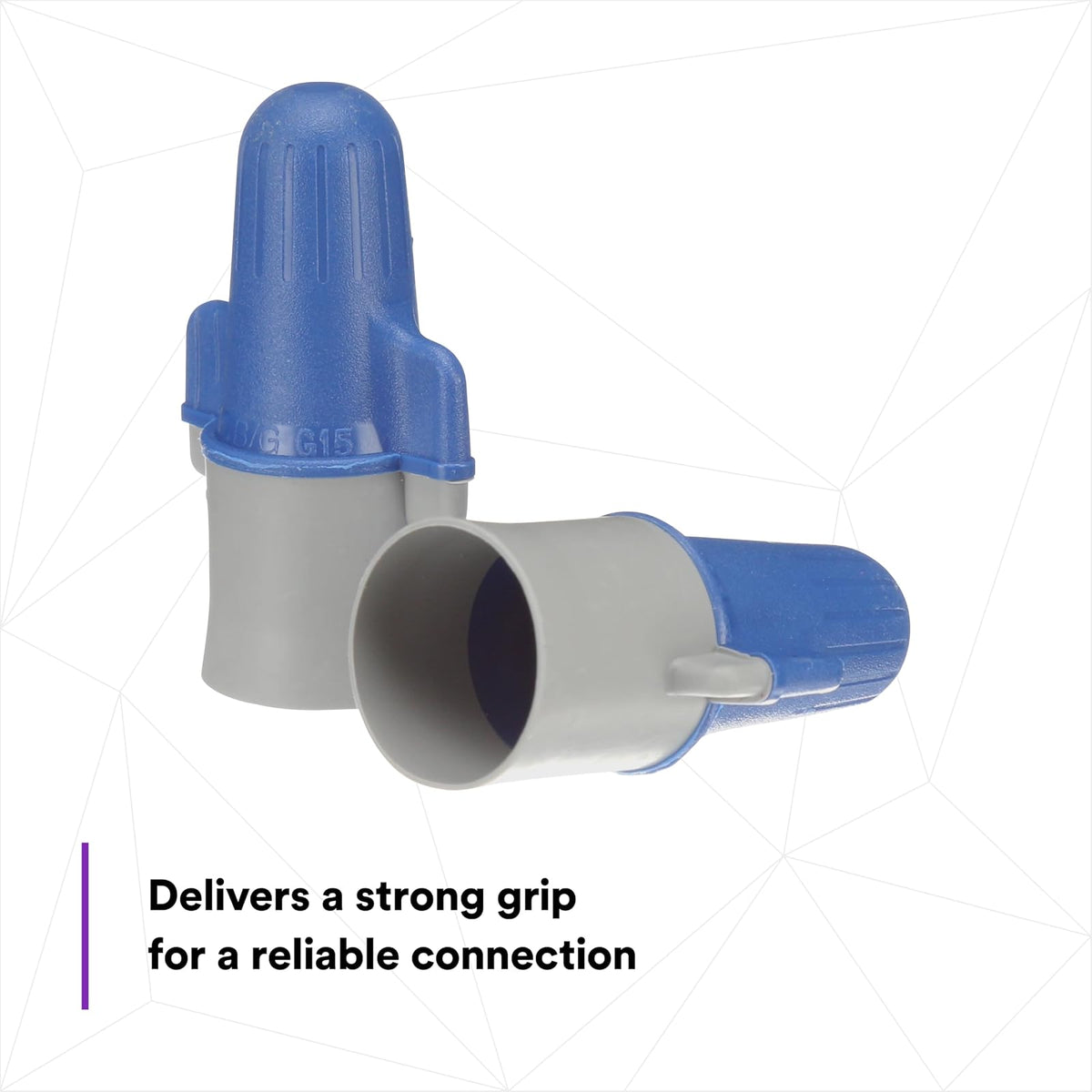 Conector de cable 3M Performance Plus, conectores de resorte de acero flexible, 14-6 AWG, color azul y gris (B/G+), bolsa de 50