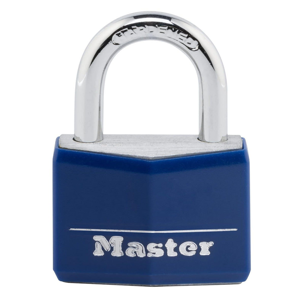 Master Lock 142DCM Candado de Cuerpo Sólido de 40mm con Cubierta de Vinil, color Azul