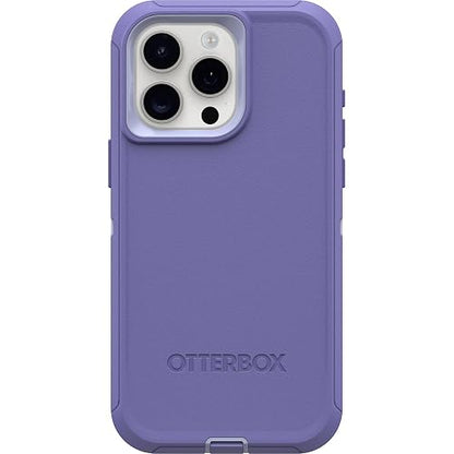 OtterBox - Funda para iPhone 15 Pro MAX (Solamente) Defender Series, Mountain Majesty (Morado), sin Pantalla, Resistente y Duradero, con protección de Puerto, Incluye Soporte de Clip de Funda