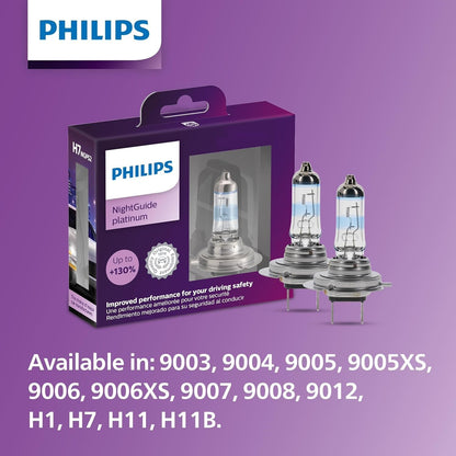Philips Automotive Lighting 9005XS NightGuide Platinum - Foco para Faros Delanteros, Paquete de 2