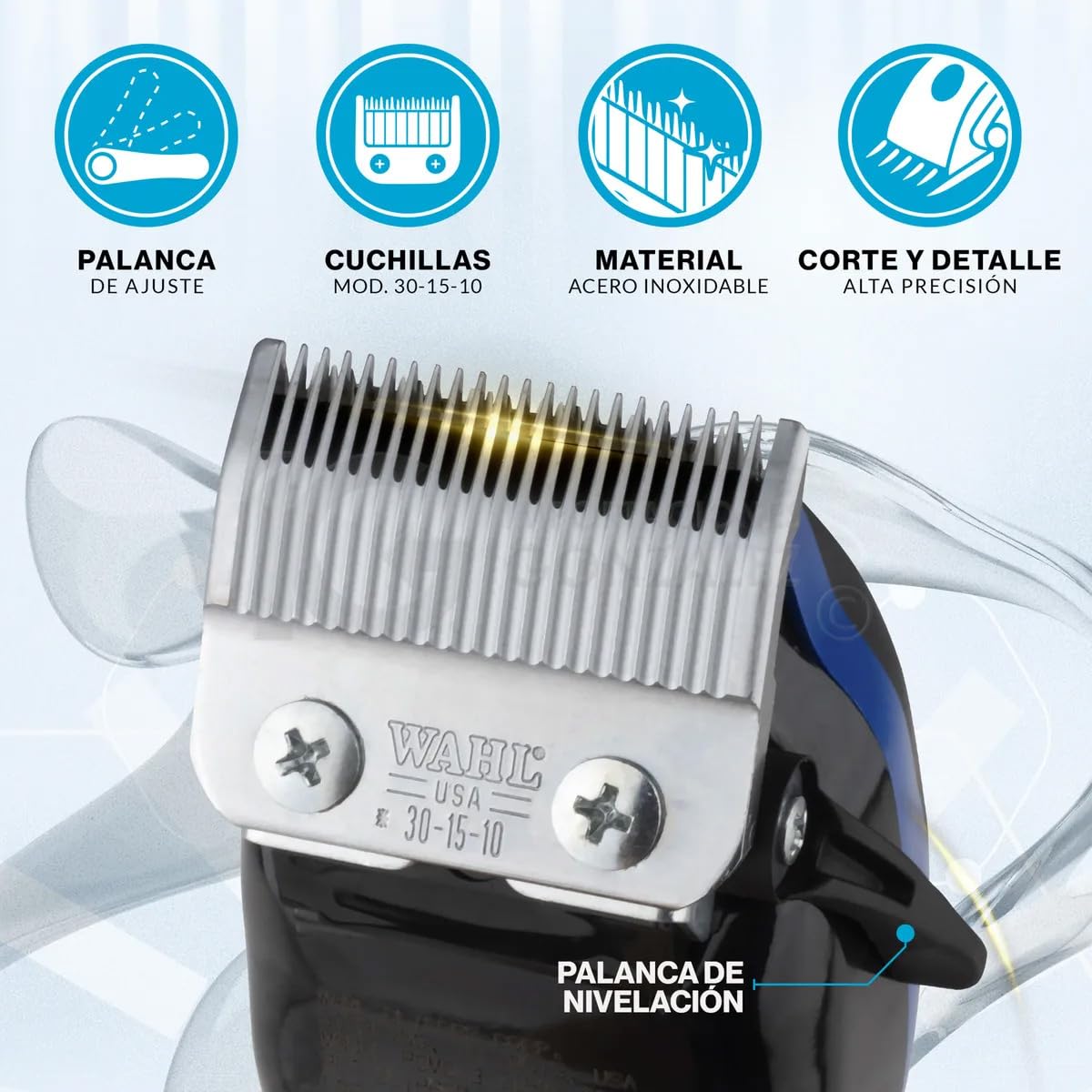 Maquina Rasuradora Para Cortar Pelo De Perro Wahl Pet Pro 3023915 Kit Para Mascotas Con 4 Peines Guía