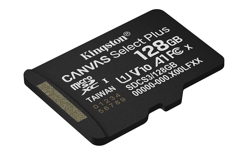 Kingston Canvas Select Plus SDCS3/128GBSP - Tarjeta de Memoria microSD (128 GB, 150R A1, sin Adaptador SD)