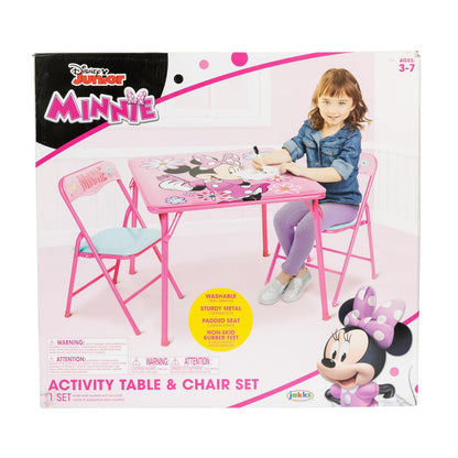 Minnie Mouse Juego de Mesa y sillas para niños y niños pequeños de 36 Meses hasta 7 años, Incluye: 1 Mesa (24 Pulgadas de Largo x 24 Pulgadas de Ancho x 20 Pulgadas de Alto), 2 sillas (13 Pulgadas de