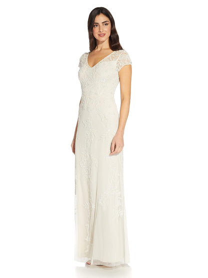 Adrianna Papell - Vestido Largo con abalorio para Mujer