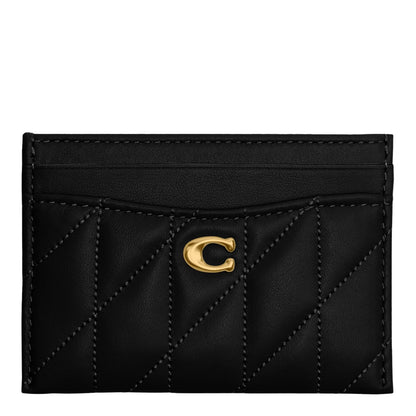 Coach - Funda de piel acolchada para tarjetas - Una talla - Negro -