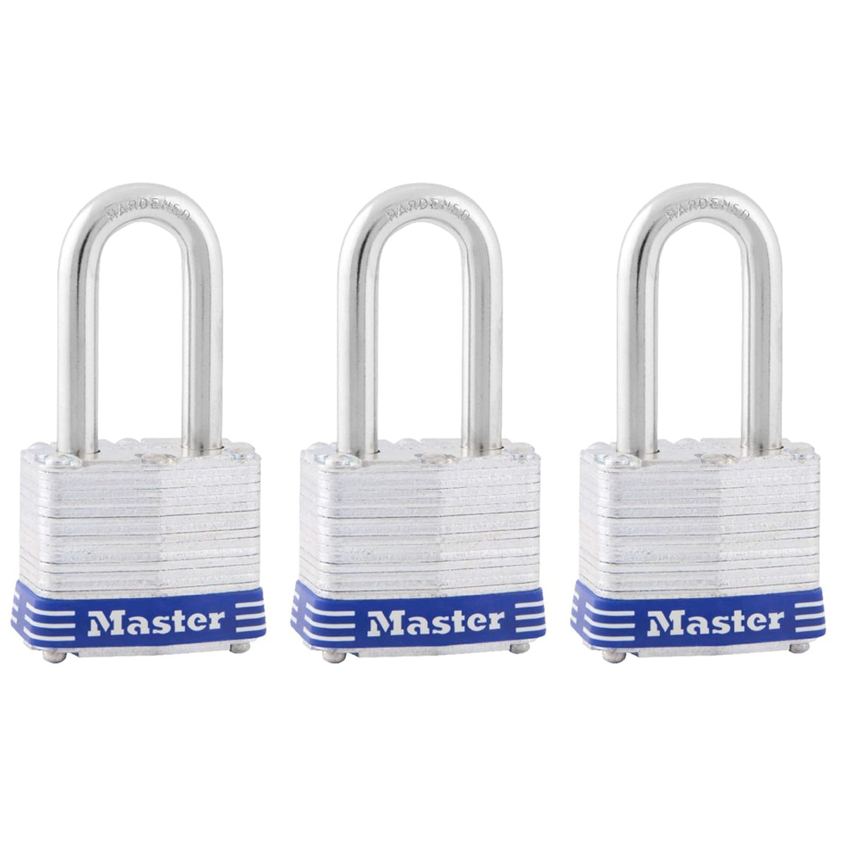 Master Lock 3QLF Juego de Candados Laminados 40 mm, Llave Igualada - Paquete de 3