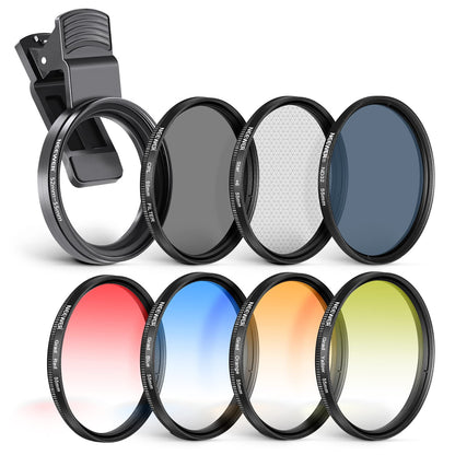 NEEWER Kit de Filtros de Lente con Clip para Teléfono - 55mm