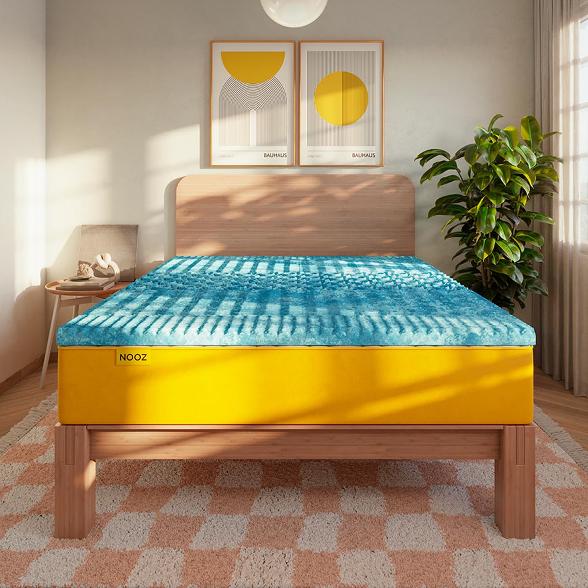 Nooz Cubre Colchón Individual Memory Foam Infusionado con Gel, sobre Colchón Fresco, Colchoneta Espuma Memory Foam 5cm, Suaviza tu Colchon