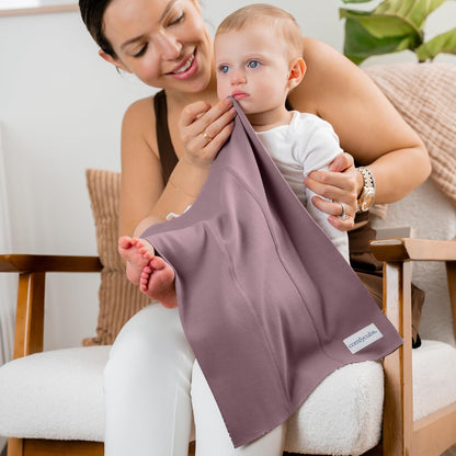 Pañitos para Bebé para Eructar (Paquete de 10) – Comfy Cubs, Toallitas Grandes de 6 Capas, 100 % Algodón Ultra Absorbente para Babitas y Derrames – Suaves, Delicadas, Regalo Esencial para Recién Nacido Mora