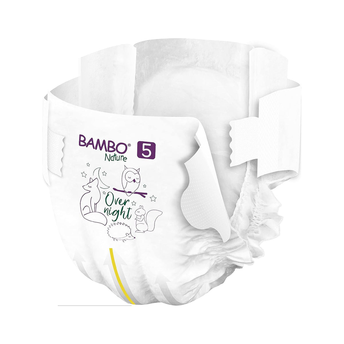 Bambo Nature Pañales para la noche, tamaño 5, (12,2 a 18,1 kg), 22 unidades