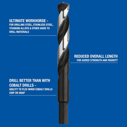 Champion Herramienta de corte Brute Platinum 29 piezas de 1/16-1/2 pulgadas x 64 HSS longitud mecánica Twister-XL28 juego de brocas de 135 grados, punto de división resistente al agua, hecho en