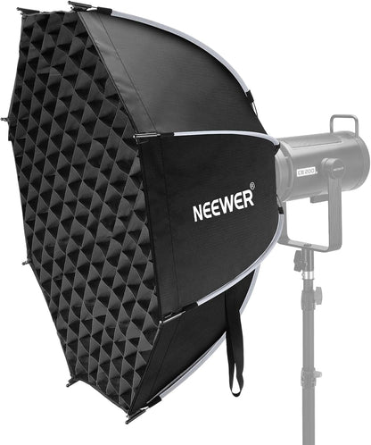 NEEWER 35.4'' Softbox Octagonal, Liberacion Rapida Parabolic Softbox,NS92P | Montura Bowens, Diffusers, Grid, Bolsa Compatible con Aputure 120d Compatible con Godox SL60w NEEWER Q4 AS600B CB300B Q300