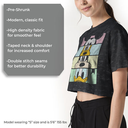 Disney Disney Characters Crew Crop Women's Mineral Wash Short Sleeve Crop tee Camiseta Mujer