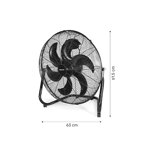 TAURUS FLASH | Circulador de Aire Metálico Industrial 20” | Motor Industrial Potente | 6 Aspas Aerodinámicas Alto Flujo y Bajo Ruido | Reja Metálica | Piso y Pared | 3 Velocidades | Garantía 5 Años