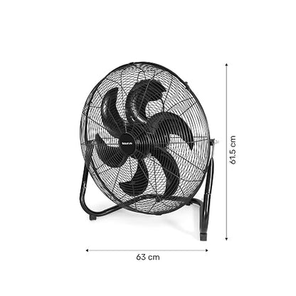 TAURUS FLASH | Circulador de Aire Metálico Industrial 20” | Motor Industrial Potente | 6 Aspas Aerodinámicas Alto Flujo y Bajo Ruido | Reja Metálica | Piso y Pared | 3 Velocidades | Garantía 5 Años